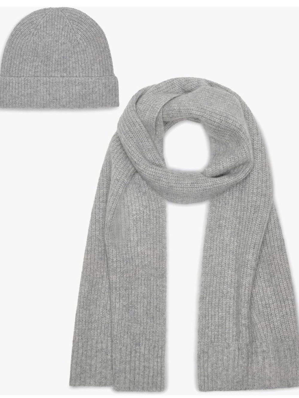 Cashmere set (beanie + scarf)